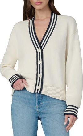Joe's The Leah Stripe Cardigan in Ecru W/Navy Tippi at Nordstrom, Size X-Small