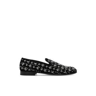 Dolce & Gabbana Schoenen met glinsterende loafers-stijl versieringen - Heren - Schoenen - Zwart - Maat: 41 EU Leer