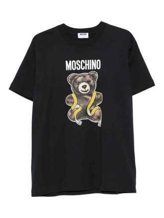 Moschino Black T-shirt with teddy graphic