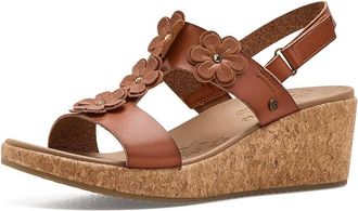 Skechers Archfit Beverlee 2.0 - Rare Gem Womens Wedge Shoes Luggage : 9.5 B - Medium, Faux Leather