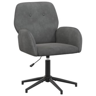 vidaXL Silla De Escritorio Giratoria 54 X 55 X 90 Cm Gris Oscuro Vidaxl