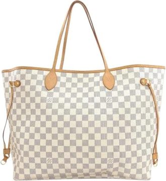 Louis Vuitton Pre-owned Damier Azur Tote Bag - Dames - Vintage Shopper - Wit - ONE Size - Vintage