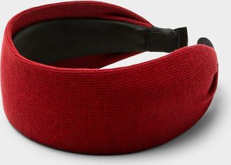 Simons Womens Solid ribbed jersey wide headband