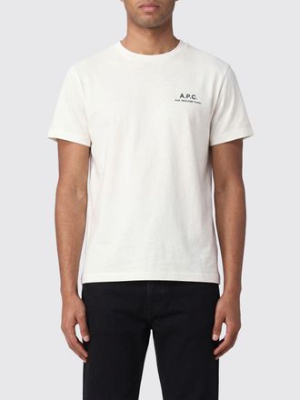 A.P.C. A. P.C. T-shirt girocollo in cotone con logo stampato a contrasto