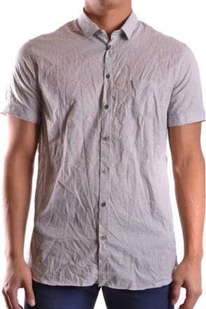 Neil Barrett Shirt - Heren - Korte mouwen Overhemden - Grijs - M - Overhemden