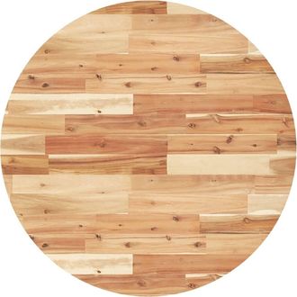 vidaXL Piano Tavolo Rotondo &Oslash;80x2 Cm In Legno Massello Di Acacia - Vidaxl