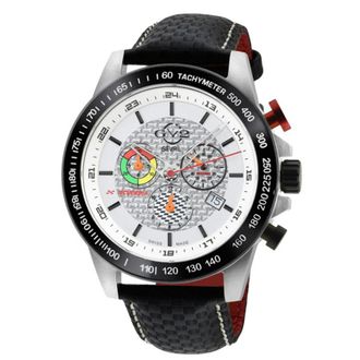 Gevril Group Scuderia Chronograph Tachymeter White Dial Mens Watch 9920