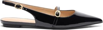 Stuart Weitzman Emilia Mary Jane Slingback - Dames - Ballerinas - Zwart - 36 EU - Schoenen