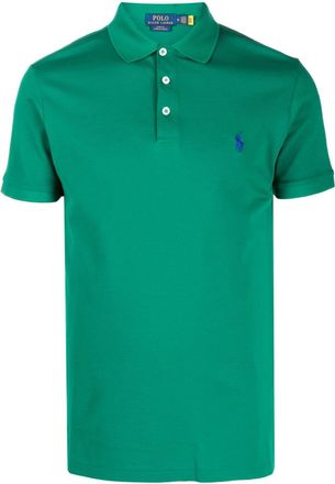Polo Ralph Lauren Pony-motif polo shirt - men - Cotton/Elastane - L - Green