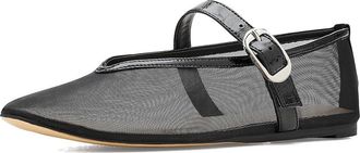 Marc Fisher Godina Womens Dress Flat Shoes Black Mesh/Leather : 8.5 M, Leather/Textile