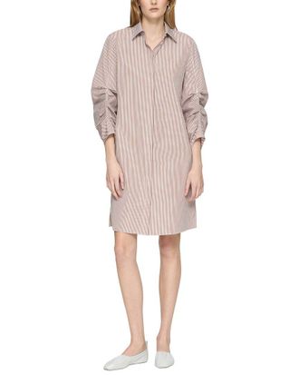 Lafayette 148 New York Ruched Sleeve Shirtdress