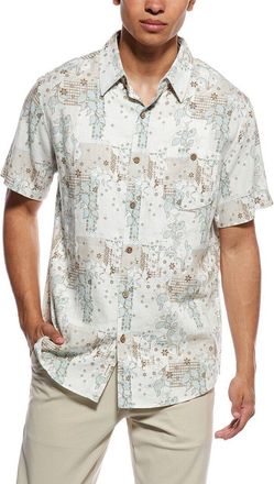 Weatherproof Vintage Weatherproof Vintage Linen-Blend Print Camp Shirt