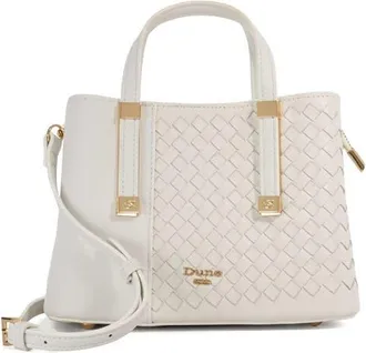 Dune London Dinkydorry Faux Leather Top Handle Bag in White/white at Nordstrom