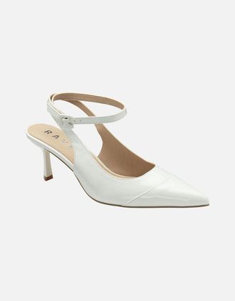 Ravel Womens Catrine Womens Slingback Court Shoes - White - Size: 7