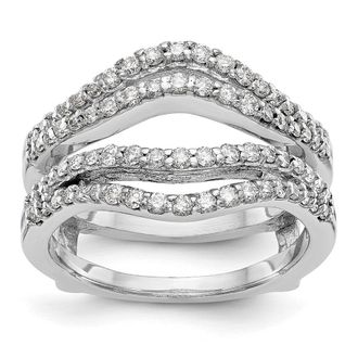 Diamond2Deal 14k White Gold Lab Grown Diamond Wedding Band Ring 0.62Ct Clarity- VS Color- D-E