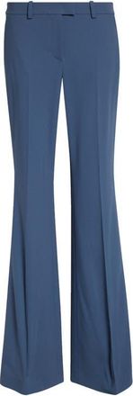Michael Kors Haylee Stretch Virgin Wool Flare Trousers in Steel at Nordstrom, Size 14