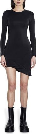 Et Ochs Nevaeh Asymmetric Long Sleeve Minidress in Black at Nordstrom Rack, Size 8