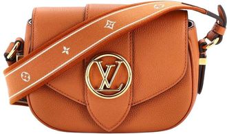 Louis Vuitton Brown Leather LV Pont 9 Soft PM (Authentic Pre-Loved)