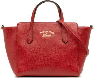 Gucci Pre-owned Womens Leather Top Handle Handbag - Red - One Size