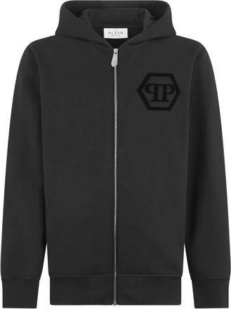 Philipp Plein Sudadera con cremallera Hexagon - Sweatshirts & Hoodies - Hombre - Negro - 2XL