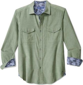 Tommy Bahama Coastline Cord Heather Bay Cotton Corduroy Button-Up Shirt in Dark Spa Heather at Nordstrom, Size 4Xlt