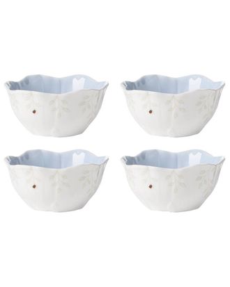 Lenox Set of 4 Butterfly Meadow Floral Dessert Bowls
