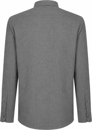Ermenegildo Zegna Mens Shirt Cashco Grey Cotton-Cashmere
