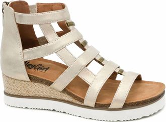 Corkys Footwear Womens Caged Animal Sandal In Gold