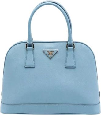 Prada Pre-owned Handbags, female, Blue, Size: ONE SIZE Pre-owned Vintage Satchel
