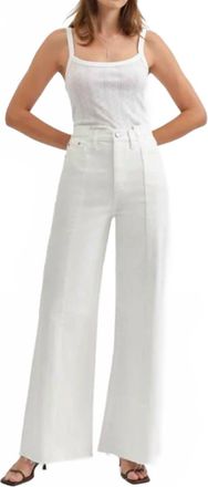 Daze Womens Palazzo Jean In White