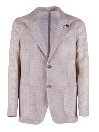 Lardini Liknit Textured Neutral Blazer