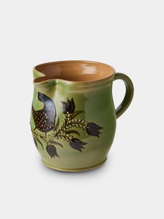 Poterie d'&Eacute;vires Birds Hand-Painted Ceramic Medium Jug