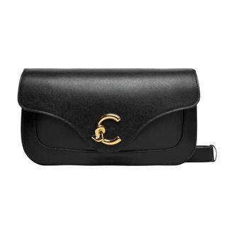 Coccinelle C-Me Calf Medium Handbag - female - Coccinelle - Shoulder Bags - Black - ONE SIZE - Bags