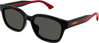 Gucci Sunglasses, male, Black, Size: 55 MM Square Sunglasses