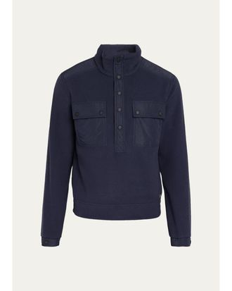 Moncler Mens Half-Placket Hybrid Jacket