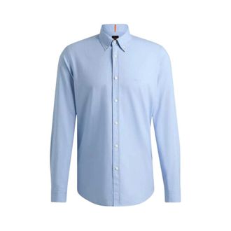 HUGO BOSS Hugo, Casual Shirts, male, Blue, Size: 2XL Stylish Shirt