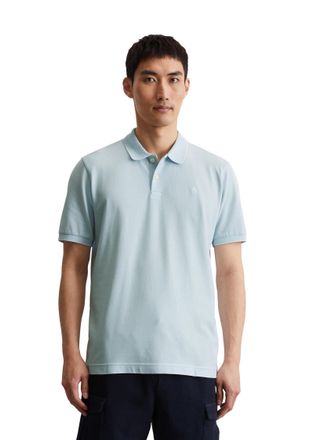 Marc O'Polo Poloshirt MARC OPOLO, Herren, Gr. XXL, beige (starlight), Jersey, Obermaterial: 95% Baumwolle, 5% Elasthan, regular fit, Rippb&uuml;ndchen, Shirts Poloshir