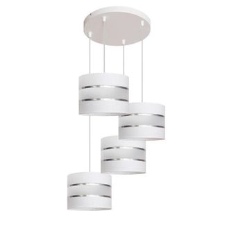 Netlighting Helen Cluster Pendant Ceiling Light White Silver 35cm