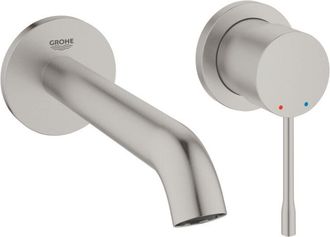 GROHE Mezclador De Lavabo Frontal De Pared Grohe Essence Talla M Acabado Supersteel