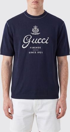 Gucci Pullover girocollo in seta e lino con logo