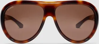 Gucci Pilot Frame Sunglasses, Brown