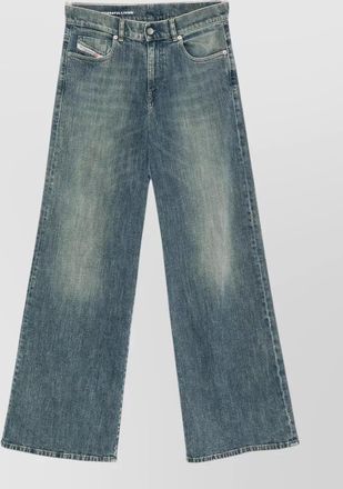 Diesel mid-rise straight-leg denim jeans