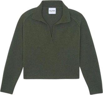 Kujten Kujten - Aenora Sweater - Dames - Truien - Groen - Maat: L Wol