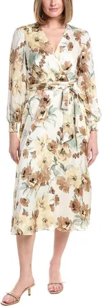 Anne Klein Balloon Sleeves Midi Dress