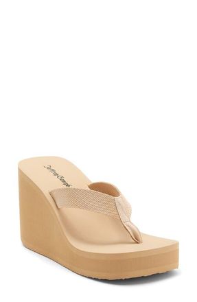 Jeffrey Campbell Astria Platform Wedge Sandal in Natural at Nordstrom, Size 8.5