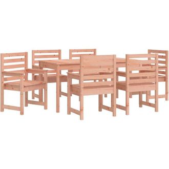 vidaXL Vidaxl - Juego De Comedor Para Jard&iacute;n 7 Pzas Madera Maciza Abeto Douglas