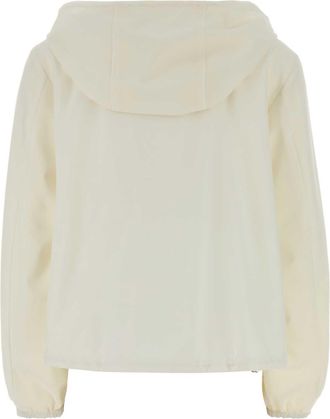Herno Womens Reversibile Jacket White Polyester Wool Elastane