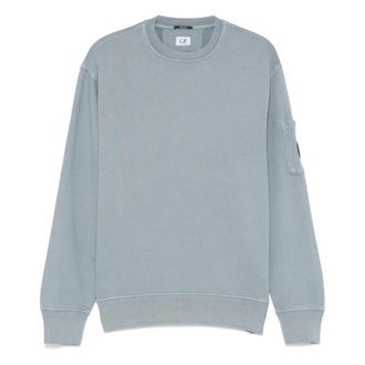 C.P. Company C.p. Company, Hoodies & sweatvesten, Heren, Blauw, S, Katoen, Sweatshirt