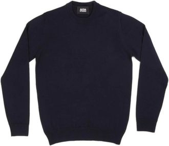 Alpha Studio Slim Blauw Crewneck Sweatshirts Hoodies - Heren - Sweatshirts - Blauw - L - Polyester - Hoodies & sweatvesten