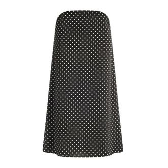 Jean Paul Gaultier Midi Skirts, female, Black, Size: M Cutout Polka-Dot Silk Midi Skirt